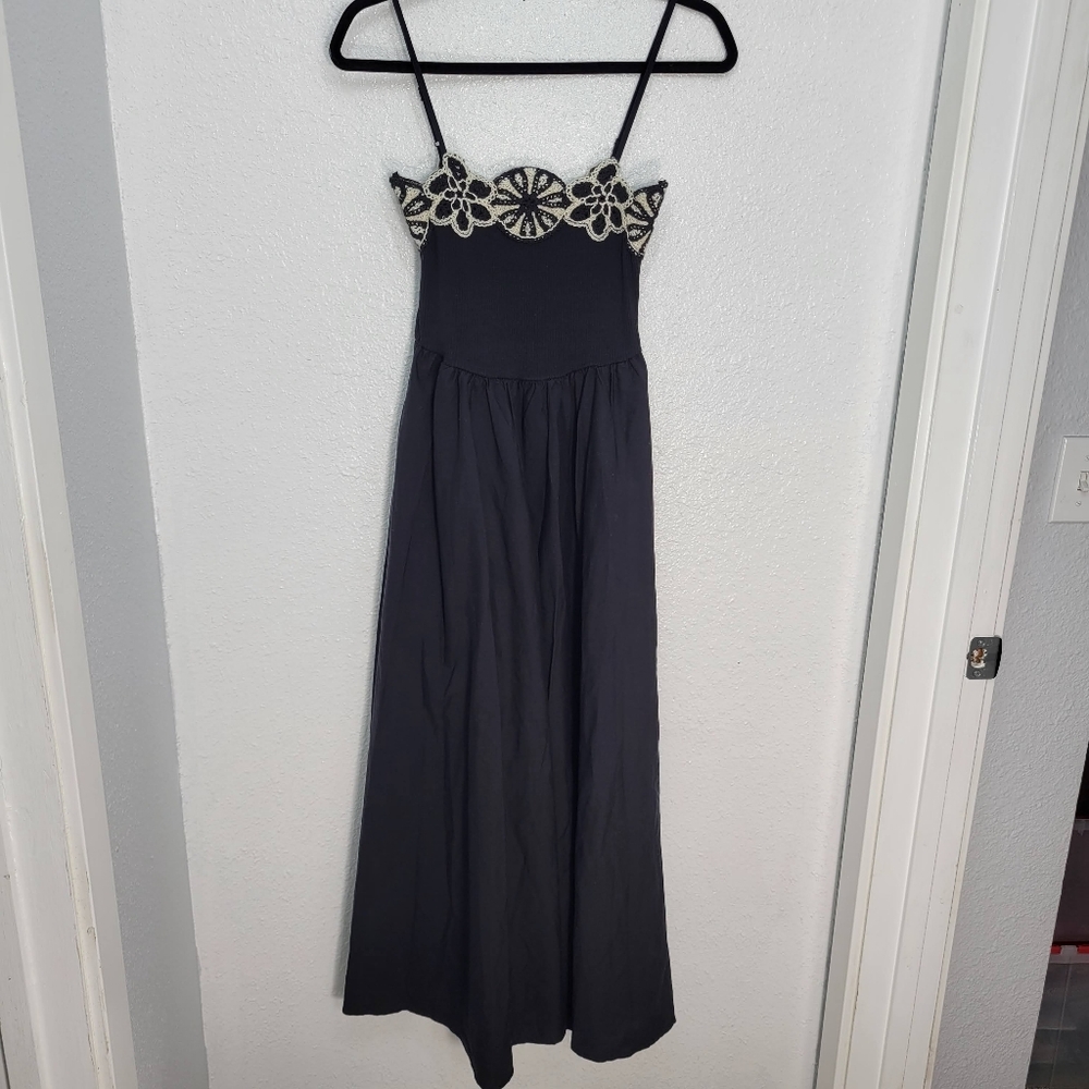 New J. Crew Black and White Crochet Mixy Dress XXS  CL651 - Picture 7 of 10